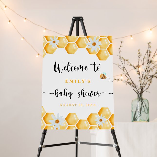 A Sweet Little Honey Baby Shower Foam Board (In Situ (Stand))