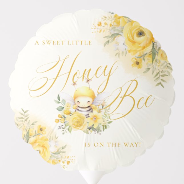 A Sweet Little Honey Bee Baby Shower Balloon (Front)