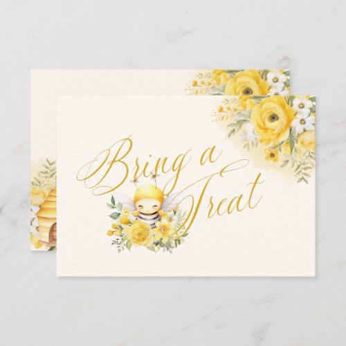 A Sweet Little Honey Bee Baby Shower Bring A Treat Enclosure Card