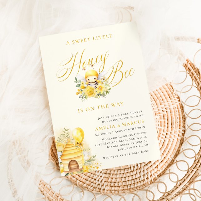 A Sweet Little Honey Bee Baby Shower Invitation (Creator Uploaded)
