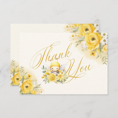 A Sweet Little Honey Bee Baby Shower Thank You Invitation