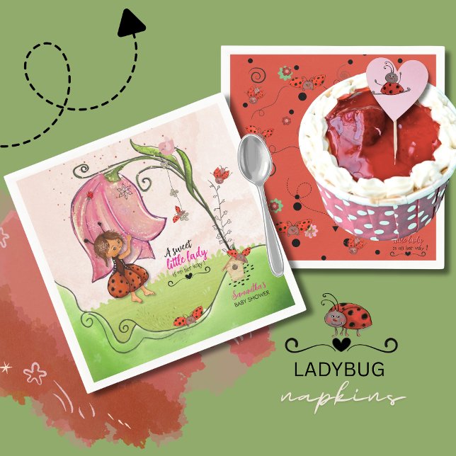 A Sweet Little Lady Ladybug Baby Shower Napkins (A Sweet Little Lady Ladybug Baby Shower Napkins)