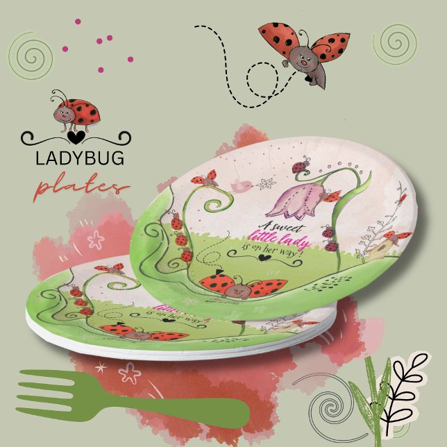 A Sweet Little Lady Ladybug Baby Shower Paper Plat Paper Plates (A Sweet Little Lady Ladybug Baby Shower Paper Plat Paper Plates)