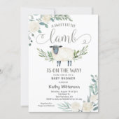 A Sweet Little Lamb is on the way Baby Shower Invitation (Front)