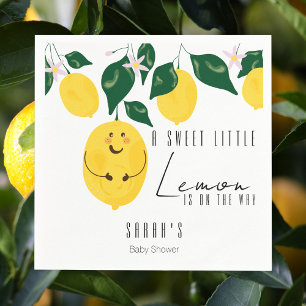 a sweet little lemon Baby Shower Napkins