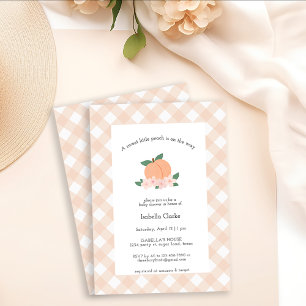 A Sweet Little Peach Baby Girl Invitation