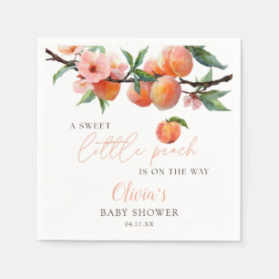 A Sweet Little Peach Baby Shower Napkins