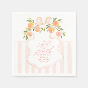 A Sweet Little Peach Baby Shower Napkins