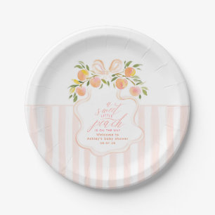 A Sweet Little Peach Baby Shower Paper Plates