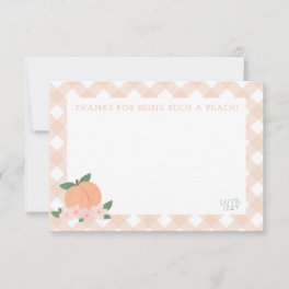A Sweet Little Peach Baby Shower Thank You Card