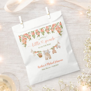 A Sweet Little Peach Clothesline Boy Baby Shower Favor Bag