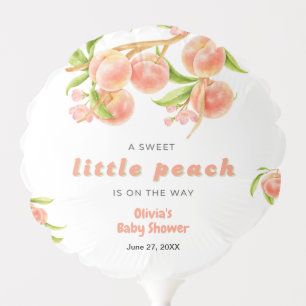 A Sweet Little Peach Fruit Baby Shower  Balloon
