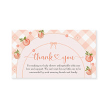 A Sweet Little Peach Gingham Baby Shower