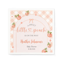 A Sweet Little Peach Gingham Baby Shower