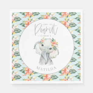 a sweet little peanut elephant birthday party napkins