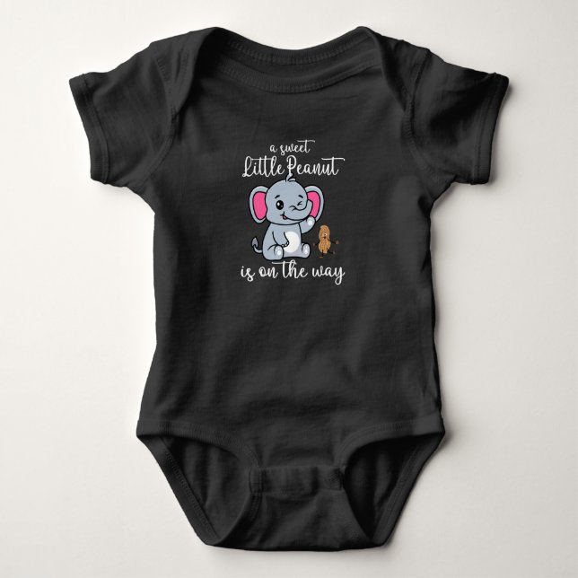 A Sweet Little Peanut In On The Way New Baby Cool Bodysuit (Front)