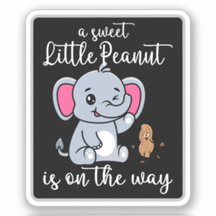 A Sweet Little Peanut In On The Way New Baby Cool Sticker