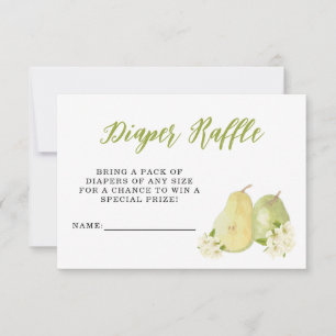 A Sweet Little Pear Diaper Raffle Enclosure Card