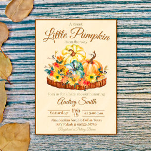 A Sweet Little Pumpkin Baby Shower  Invitation