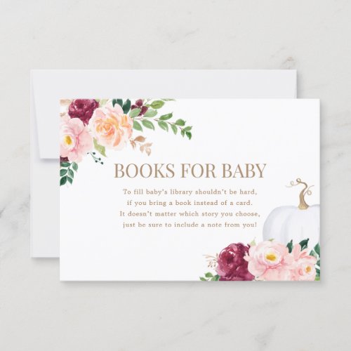 A Sweet Little Pumpkin Books for Baby Invitation
