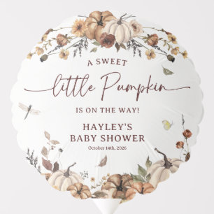 A Sweet Little Pumpkin Fall Baby Shower Balloon