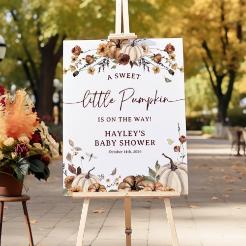 A Sweet Little Pumpkin Fall Baby Shower Foam Board