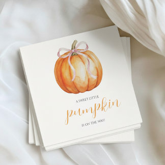 A Sweet Little Pumpkin is on the Way Napkins