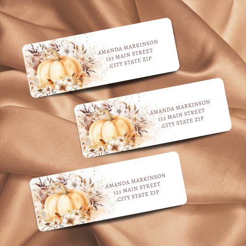 A Sweet Little Pumpkin Neutral Baby Shower Address Label