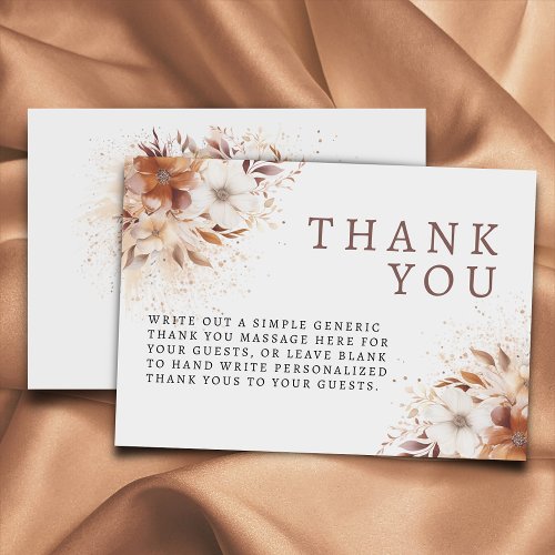 A Sweet Little Pumpkin Neutral Baby Shower Flat Thank You Card