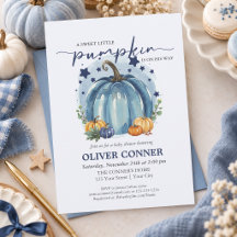 A Sweet Little Pumpkin On The Way Boy Baby Shower