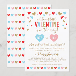 A Sweet little VALENTINE Gender Reveal Invitation