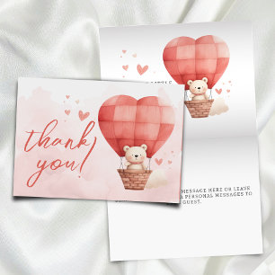 A Sweet Little Valentine is on the Way Baby Shower Letterpress Thank You Card
