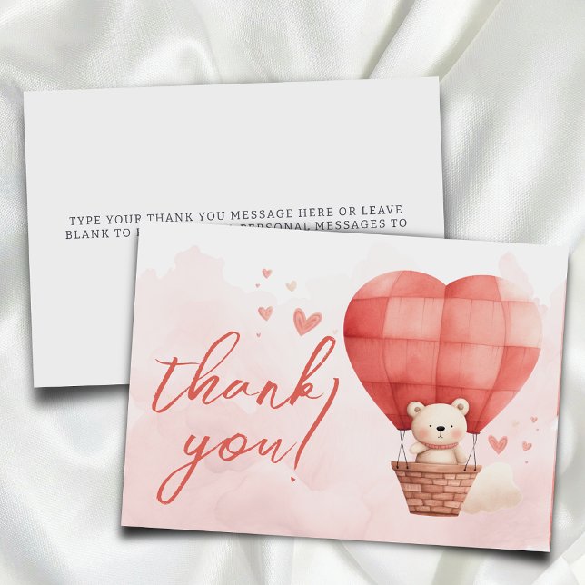 A Sweet Little Valentine is on the Way Flat Thank You Card (Creator Uploaded)