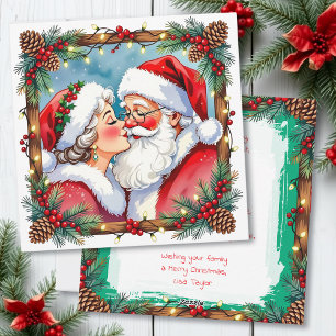 A Sweet Old-Fashioned Christmas Mr and Mrs Claus Holiday Card