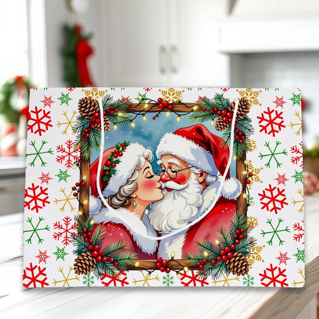 A Sweet Old-Fashioned Christmas | Mr and Mrs Claus Large Gift Bag (Creator Uploaded)