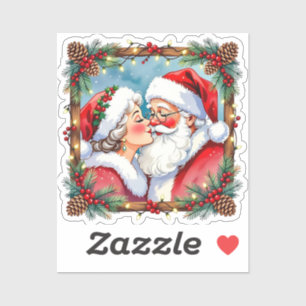 A Sweet Old-Fashioned Christmas Mr and Mrs Claus Sticker