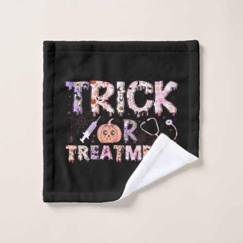 A Sweet Smile Under the Bold Costume The Halloween Wash Cloth