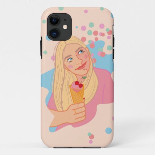 A sweet smiling girl iPhone 11 case