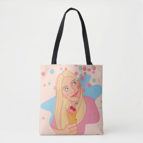 A sweet smiling girl  tote bag