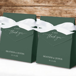 A Sweet Thank You Emerald Green Wedding  Favor Boxes