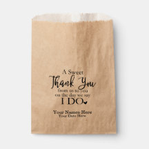 A Sweet Thank You Favor Bags, Wedding Favors
