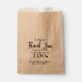 A Sweet Thank You Favor Bags, Wedding Favors Favor Bag