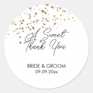 A Sweet Thank You Favor, Treat, Gift  Classic Roun Classic Round Sticker