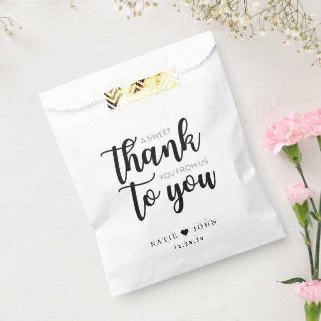 A Sweet Thank You from Us to You Wedding Favor Bag (Sealed)