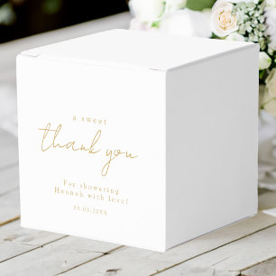 A sweet thank you! Minimal, luxury, bridal shower Favor Boxes