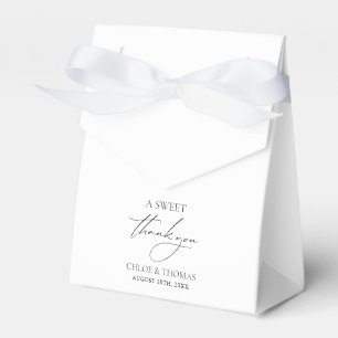 A Sweet Thank You Minimal Wedding Favor Boxes