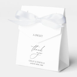 A Sweet Thank You Minimal Wedding Favor Boxes