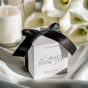 A Sweet Thank You Modern Wedding Favor Boxes