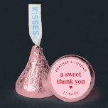 A Sweet Thank You Pink and Red Retro Wedding Favor<br><div class="desc">A Sweet Thank You Pink and Red Retro Wedding Favor Chocolate</div>