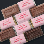 A Sweet Thank You Pink and Red Retro Wedding Favor<br><div class="desc">A Sweet Thank You Pink and Red Retro Wedding Favor Chocolate</div>